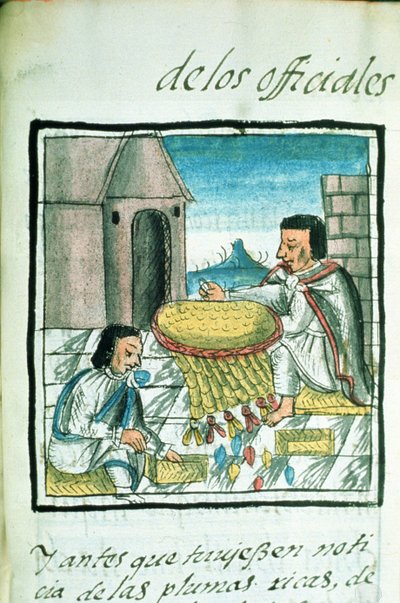 Aztec Feather Artisans at Work, from the 